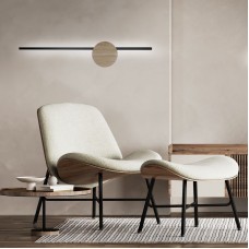 Απλίκα Τοίχου LED 23W 2862lm 230V Λευκό Φως Ημέρας Μαύρο-Ξύλο JAVA 1441